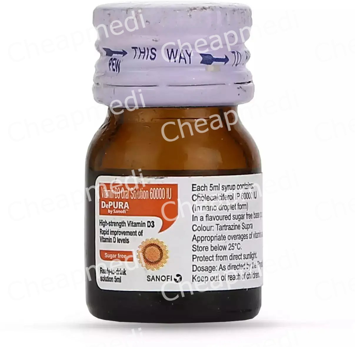 Depura 60000 IU Vitamin D3 Oral Solution | Sugar Free | For Nutritional Support | Bone, Joint & Musc